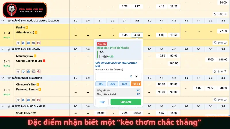 Đặc điểm nhận biết một “kèo thơm chắc thắng”