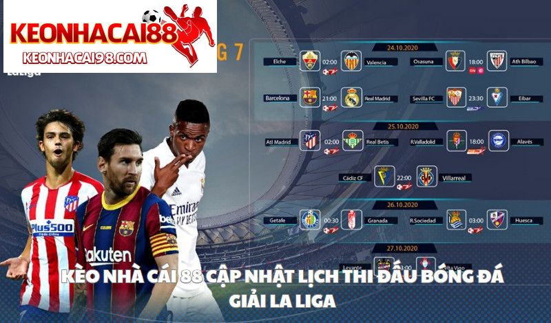 Kèo Nhà Cái 88 Cập Nhật Lịch Thi Đấu Bóng Đá Giải La Liga